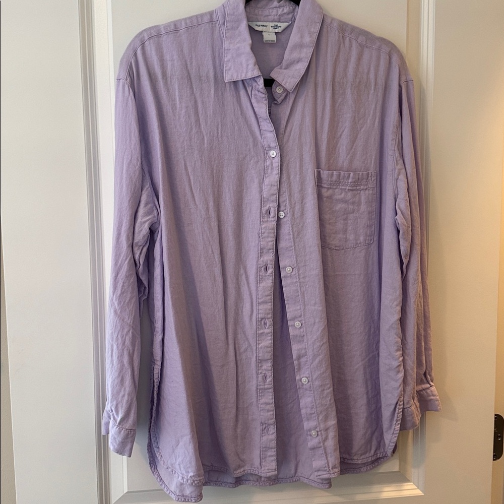 Lavender Button-Up Shirt